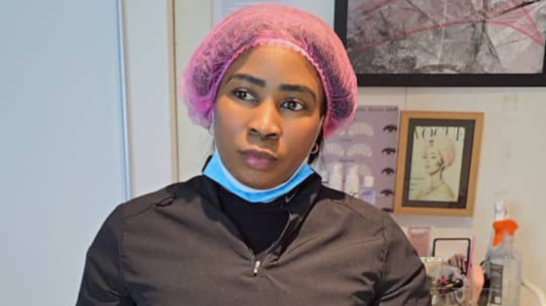 Professional beauty technician in salon